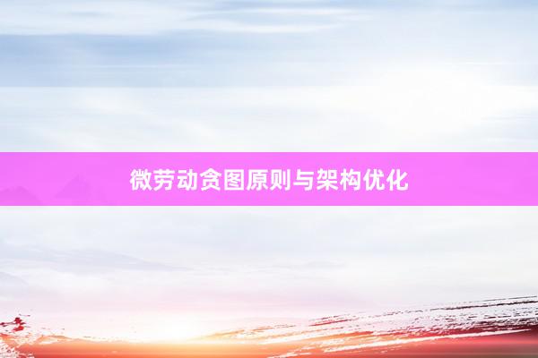 微劳动贪图原则与架构优化